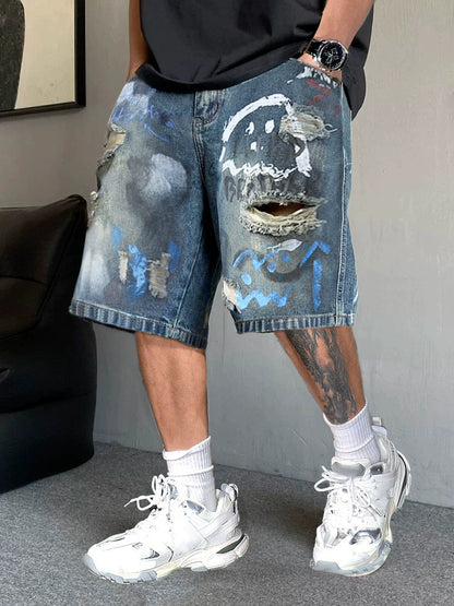 BECKETT PAINT SPLASH DENIM SHORTS