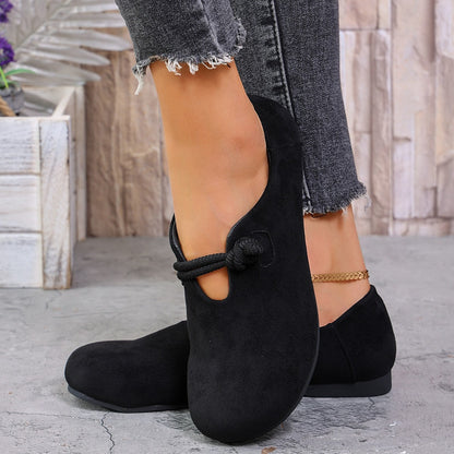 ZARENA ROUND-TOE SLIP-ON FLATS