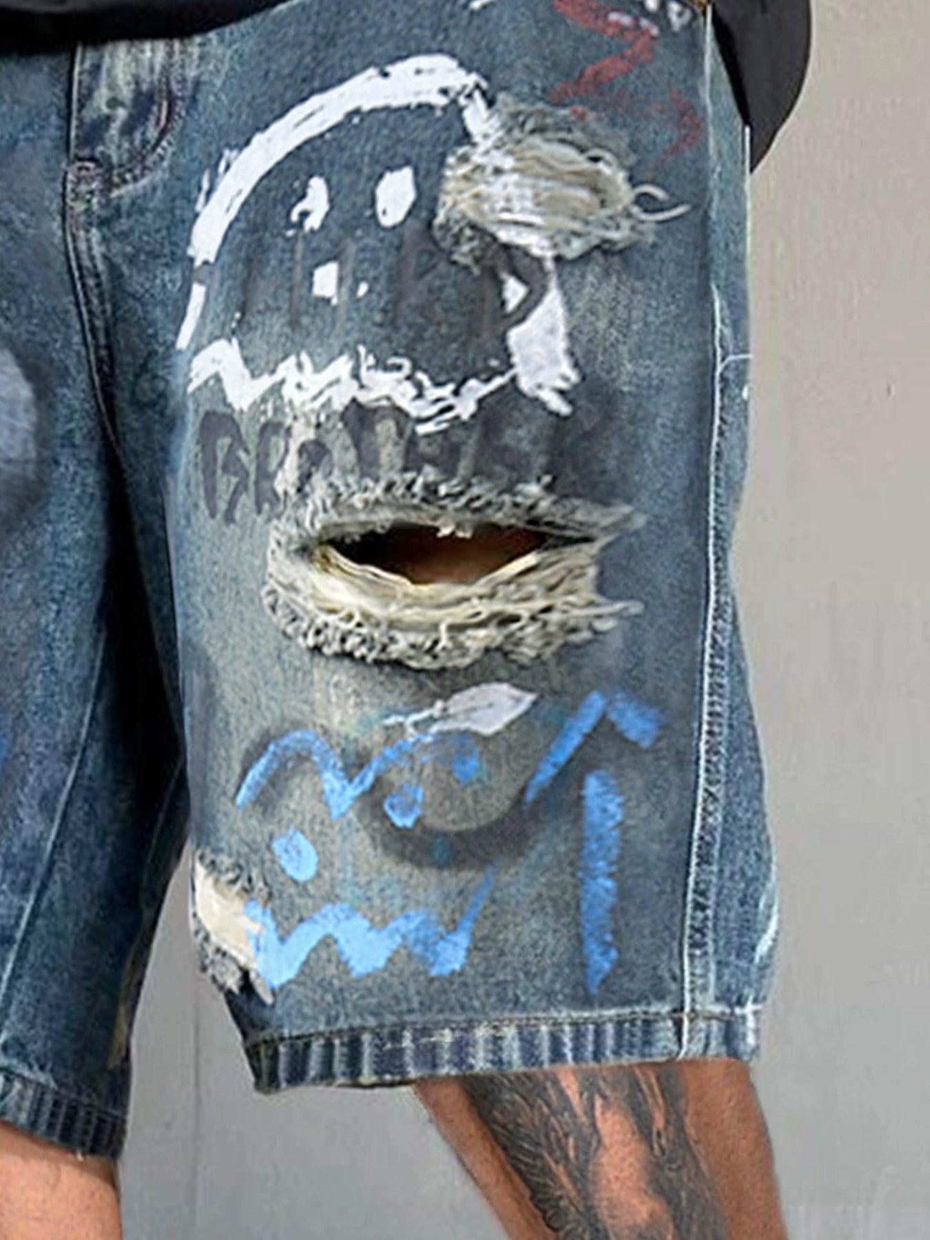 BECKETT PAINT SPLASH DENIM SHORTS