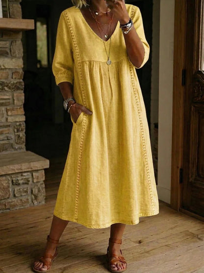 Luna Lace Denim Dress