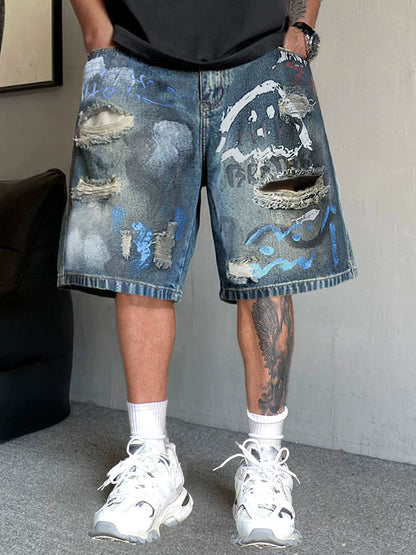 BECKETT PAINT SPLASH DENIM SHORTS