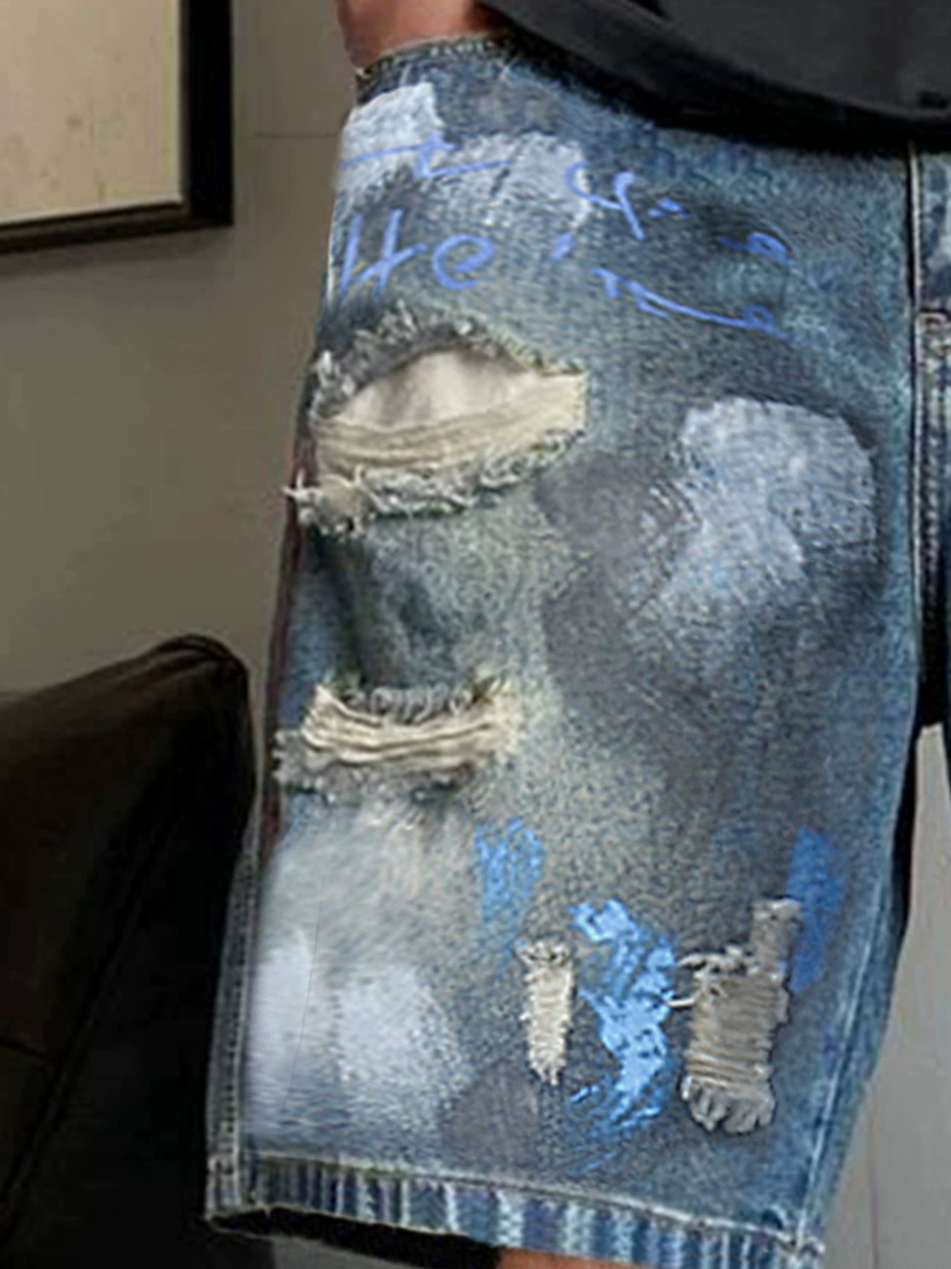 BECKETT PAINT SPLASH DENIM SHORTS