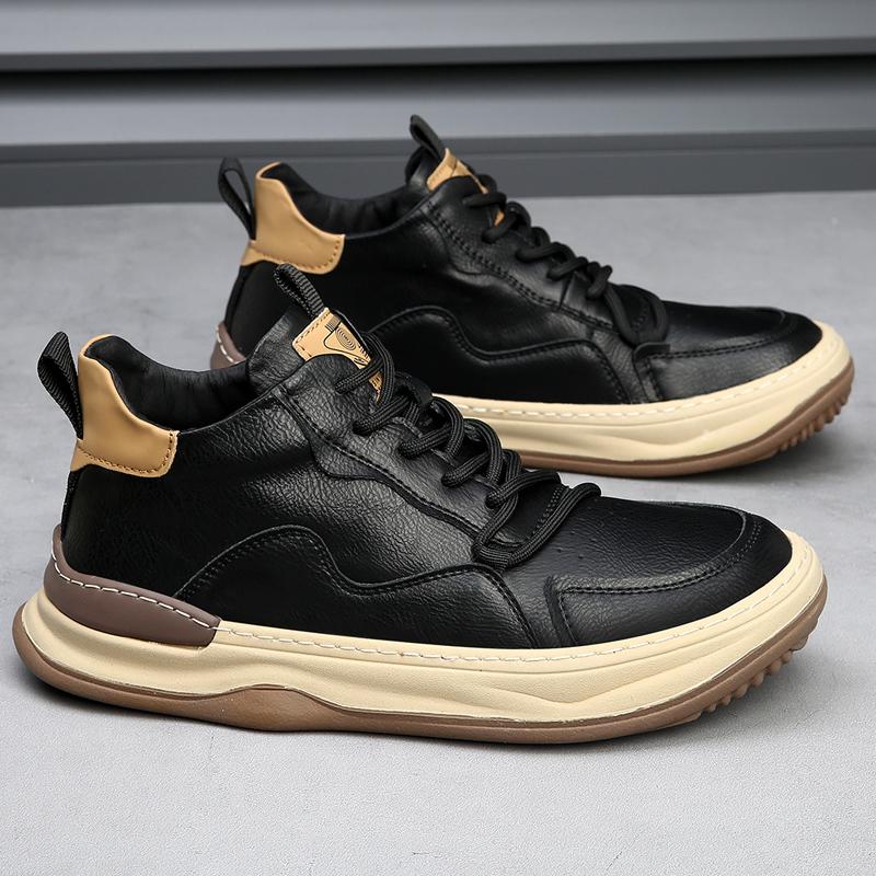 ZANETTI LEATHER TRAINERS