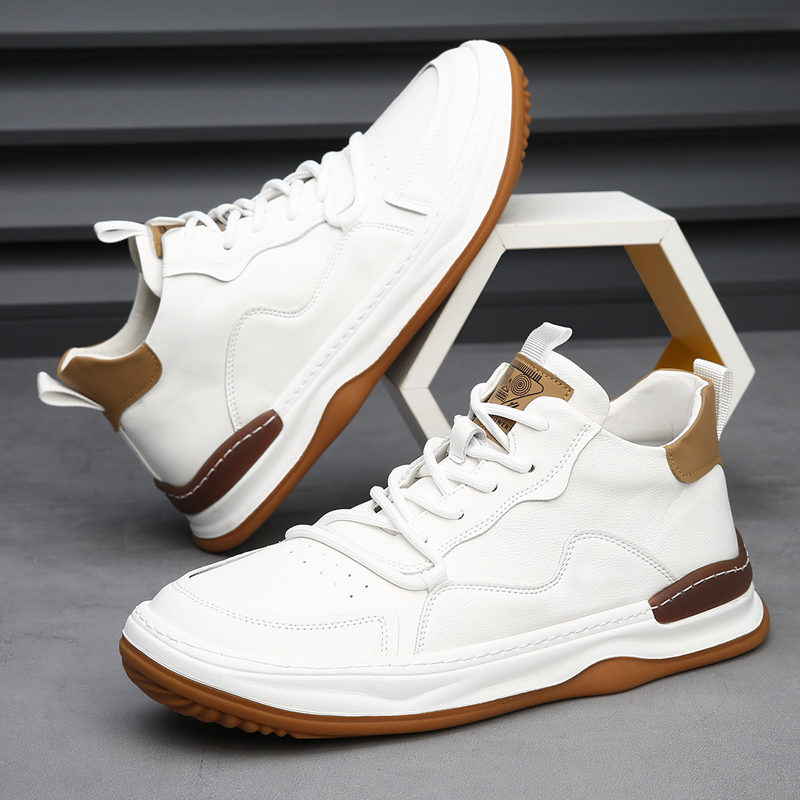 ZANETTI LEATHER TRAINERS