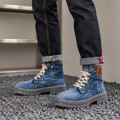 Men's Vintage Denim Boots