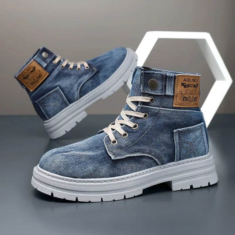 Men's Vintage Denim Boots