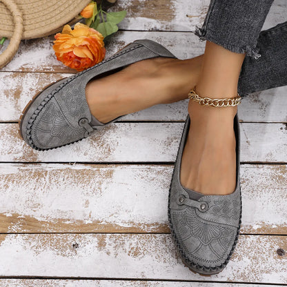 Margot Vintage Stitched Loafers for Sensitive Feet
