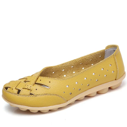 Amelie Breathable Leather Loafers for Sensitive Feet