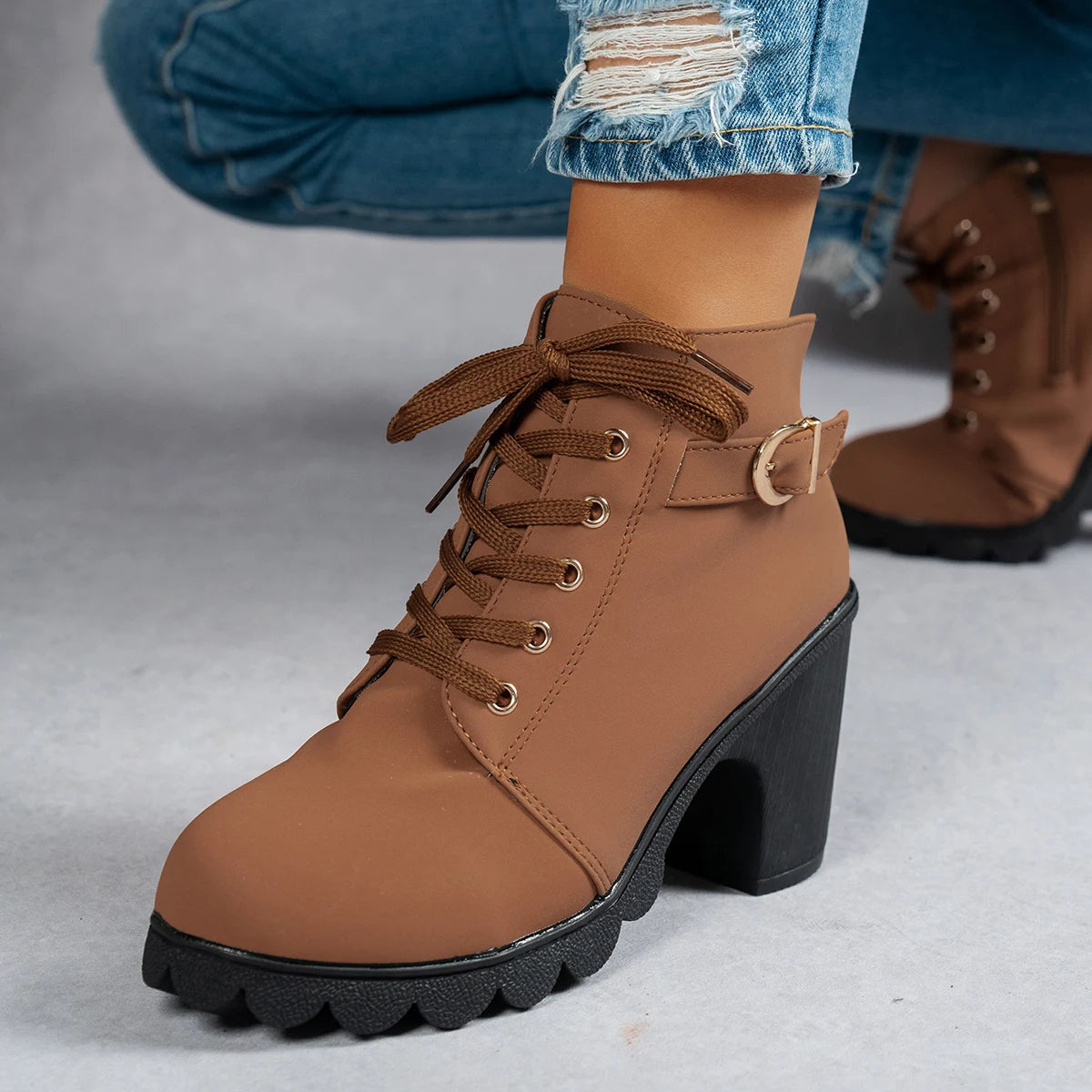 Sienna Lace-Up Boots