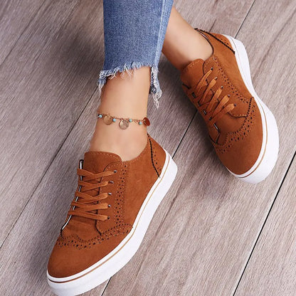Women's Suede Lace-Up Sneakers