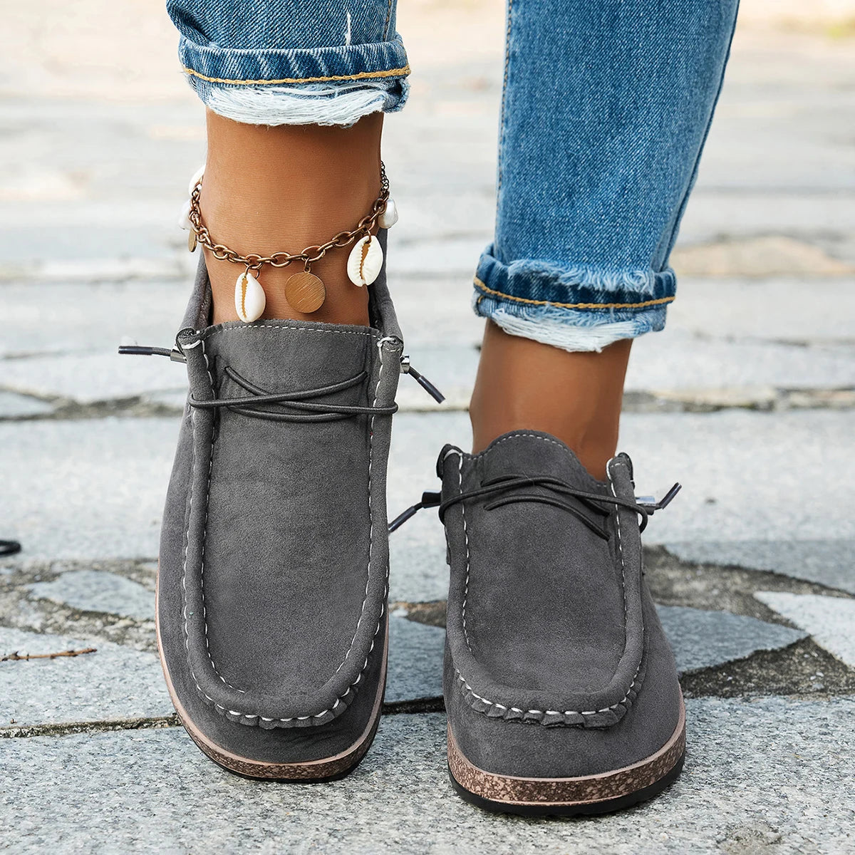 Elodie Retro Canvas Flats for Sensitive Feet