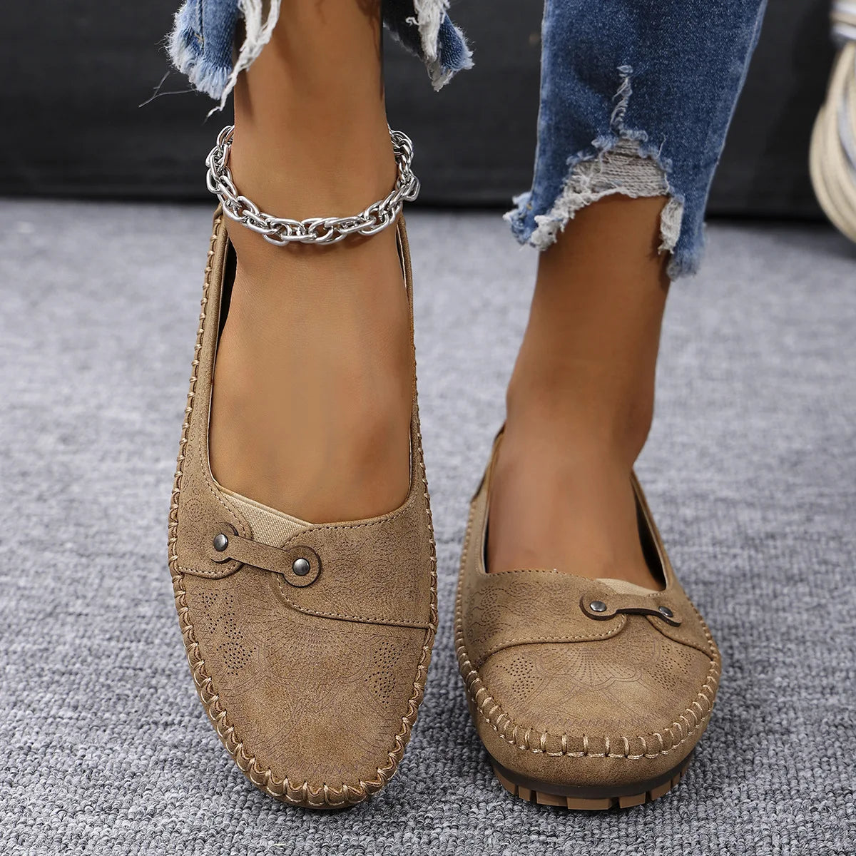 Margot Vintage Stitched Loafers for Sensitive Feet