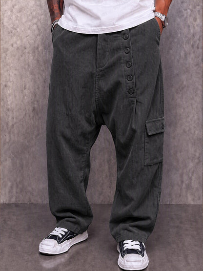 Modern Utility Corduroy Drop Crotch Pants