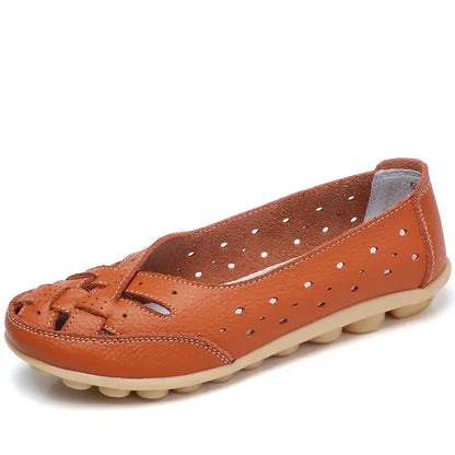 Amelie Breathable Leather Loafers for Sensitive Feet
