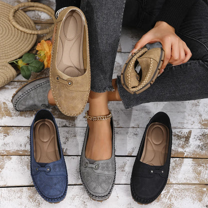 Margot Vintage Stitched Loafers for Sensitive Feet
