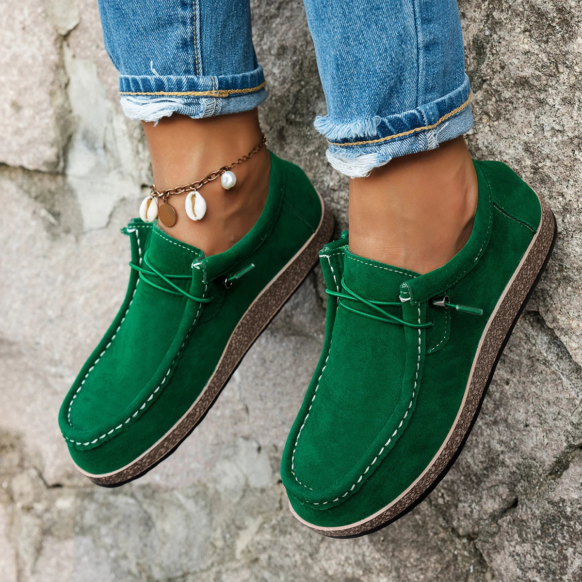 Elodie Retro Canvas Flats for Sensitive Feet