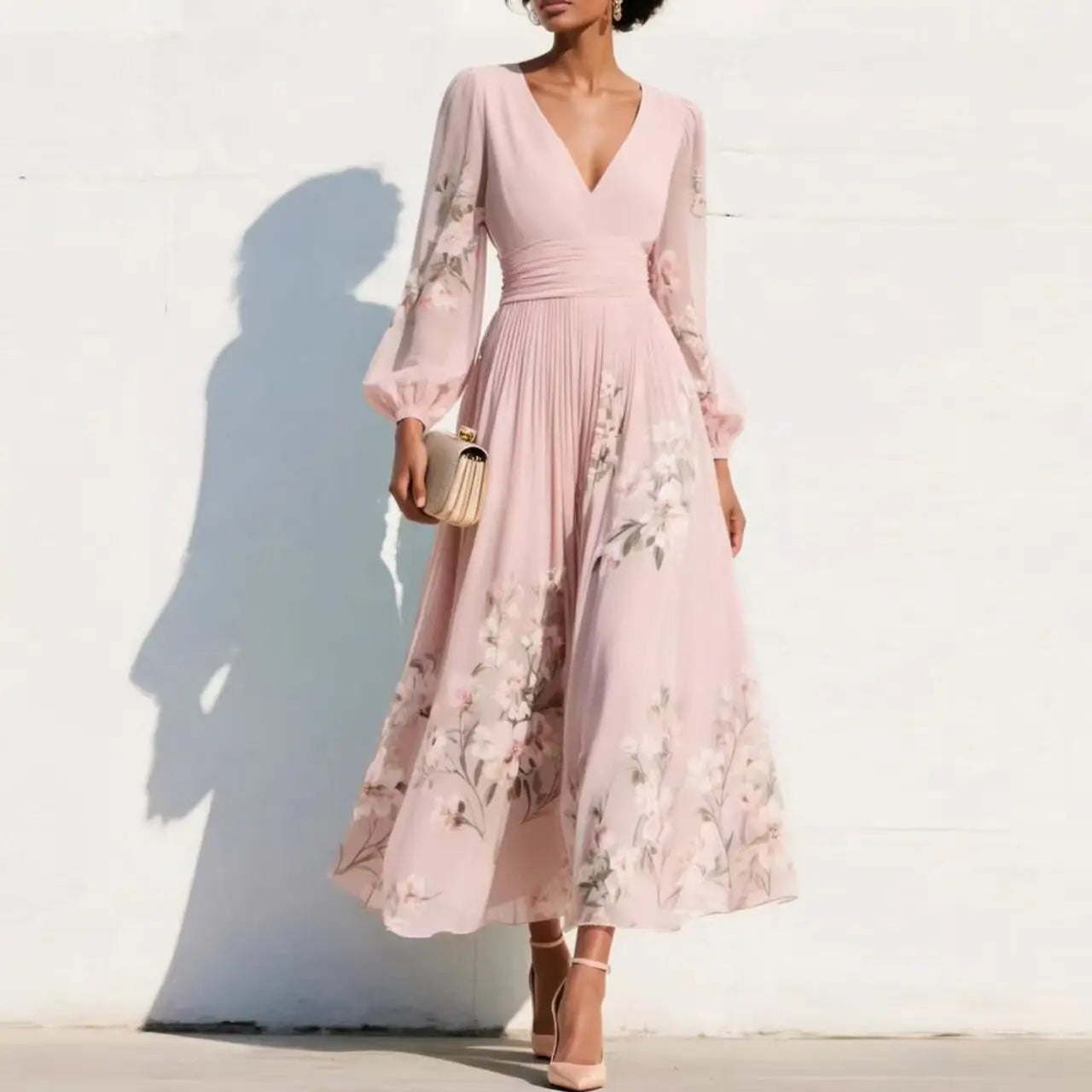 LUMIRA FLORAL MIDI DRESS
