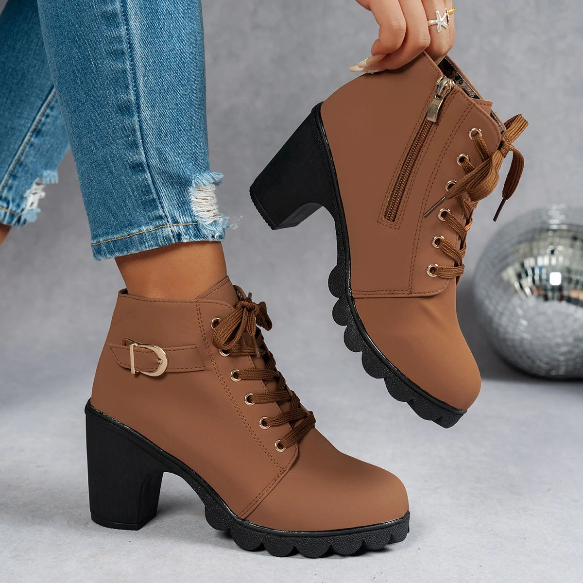 Sienna Lace-Up Boots