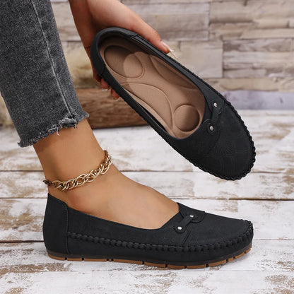 Margot Vintage Stitched Loafers for Sensitive Feet