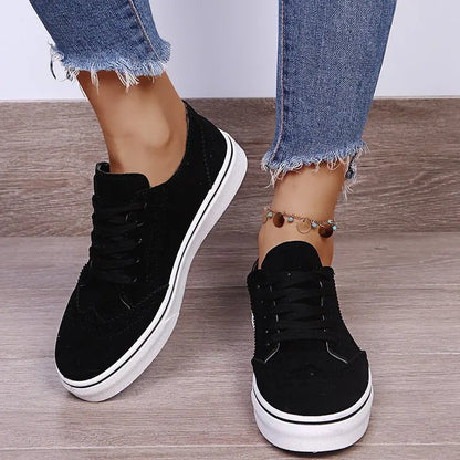 Women's Suede Lace-Up Sneakers