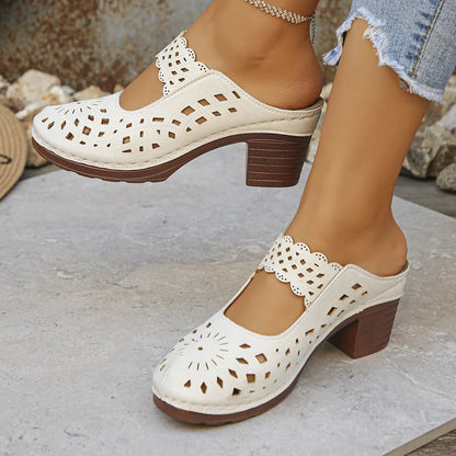 Women's orthopedic sandals with cutouts and breathable lining for all-day comfort