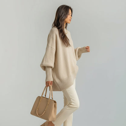 Helene Draped Asymmetric Poncho