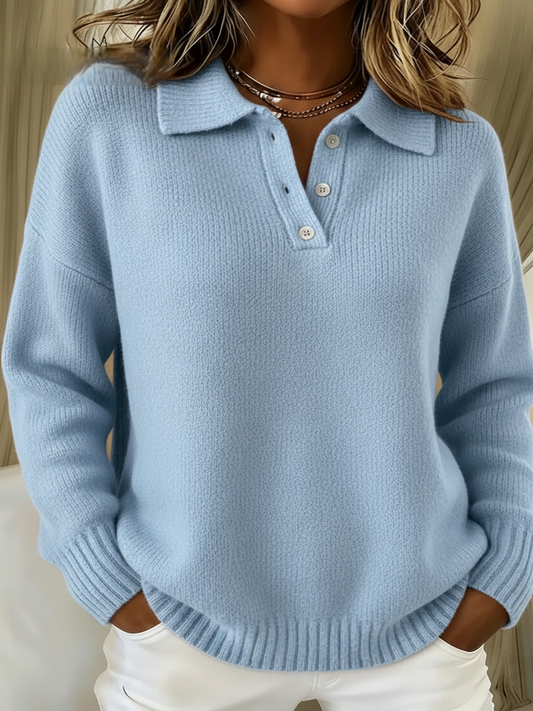 Eloria Buttoned Turtleneck Sweater