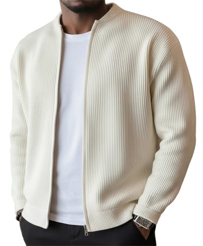 Mason Ribbed Zip Cardigan