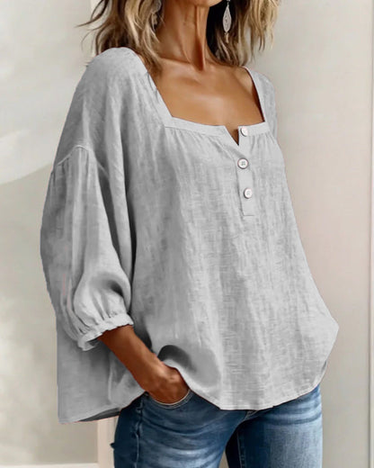VELORA SQUARE-NECK BLOUSE