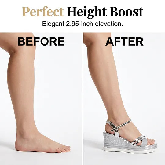 Women's Open-Toe Wedge Sandals – Comfortable & Height-Enhancing