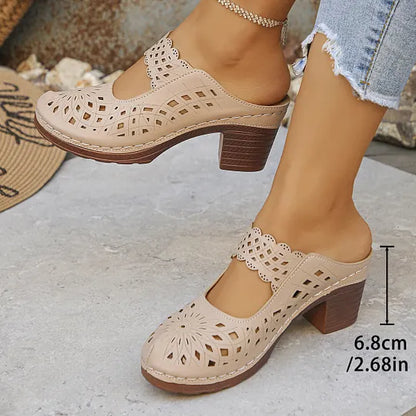 Women's orthopedic sandals with cutouts and breathable lining for all-day comfort
