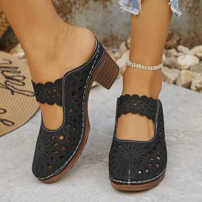 Women's orthopedic sandals with cutouts and breathable lining for all-day comfort