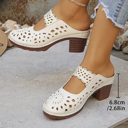 Women's orthopedic sandals with cutouts and breathable lining for all-day comfort