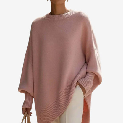 Helene Draped Asymmetric Poncho