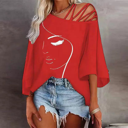 AVELLA ARTLINE SHOULDER TOP