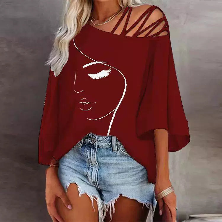 AVELLA ARTLINE SHOULDER TOP