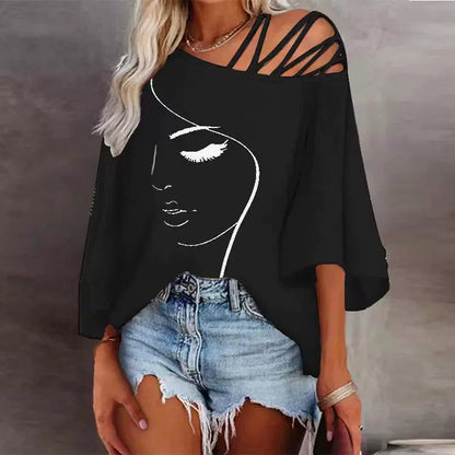 AVELLA ARTLINE SHOULDER TOP