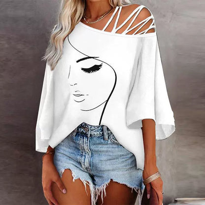 AVELLA ARTLINE SHOULDER TOP