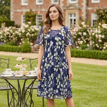 SAVANNAH FLORAL CHIFFON DRESS