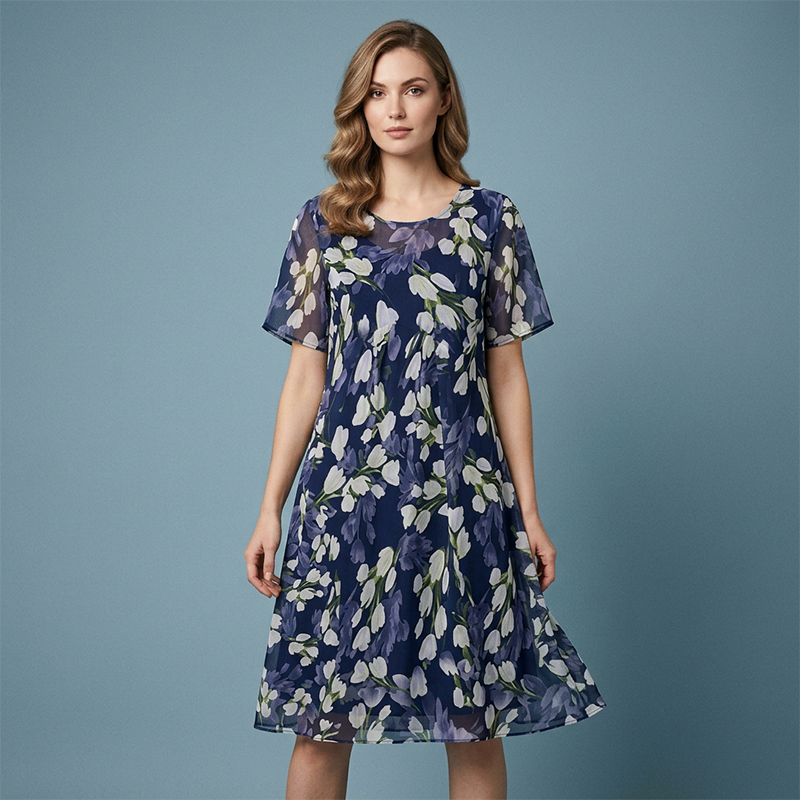 SAVANNAH FLORAL CHIFFON DRESS