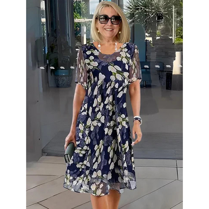 SAVANNAH FLORAL CHIFFON DRESS