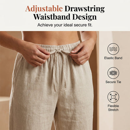 AUBREY COTTON LINEN CAPRI PANTS