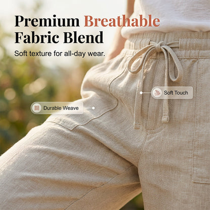 AUBREY COTTON LINEN CAPRI PANTS