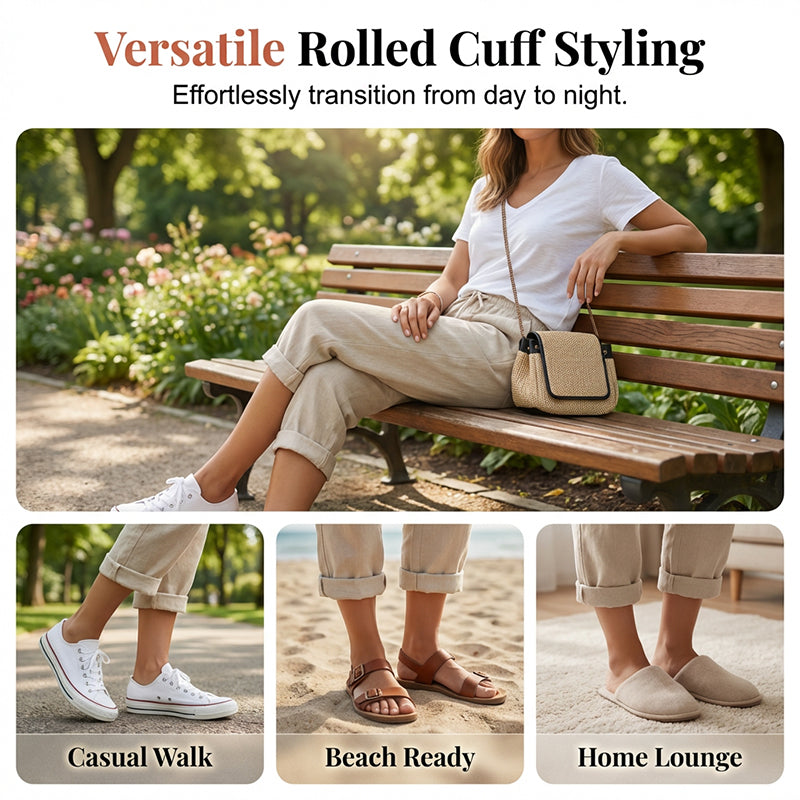 AUBREY COTTON LINEN CAPRI PANTS