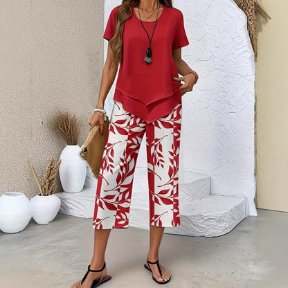 Aurea - Short Sleeve Two Piece Set