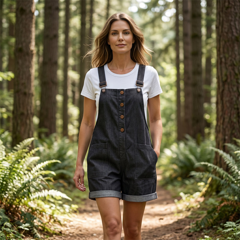 AUBREY COTTON LINEN OVERALLS