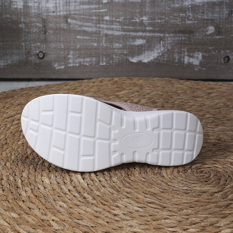 SKYLARA BREATHABLE KNIT PLATFORM SANDALS