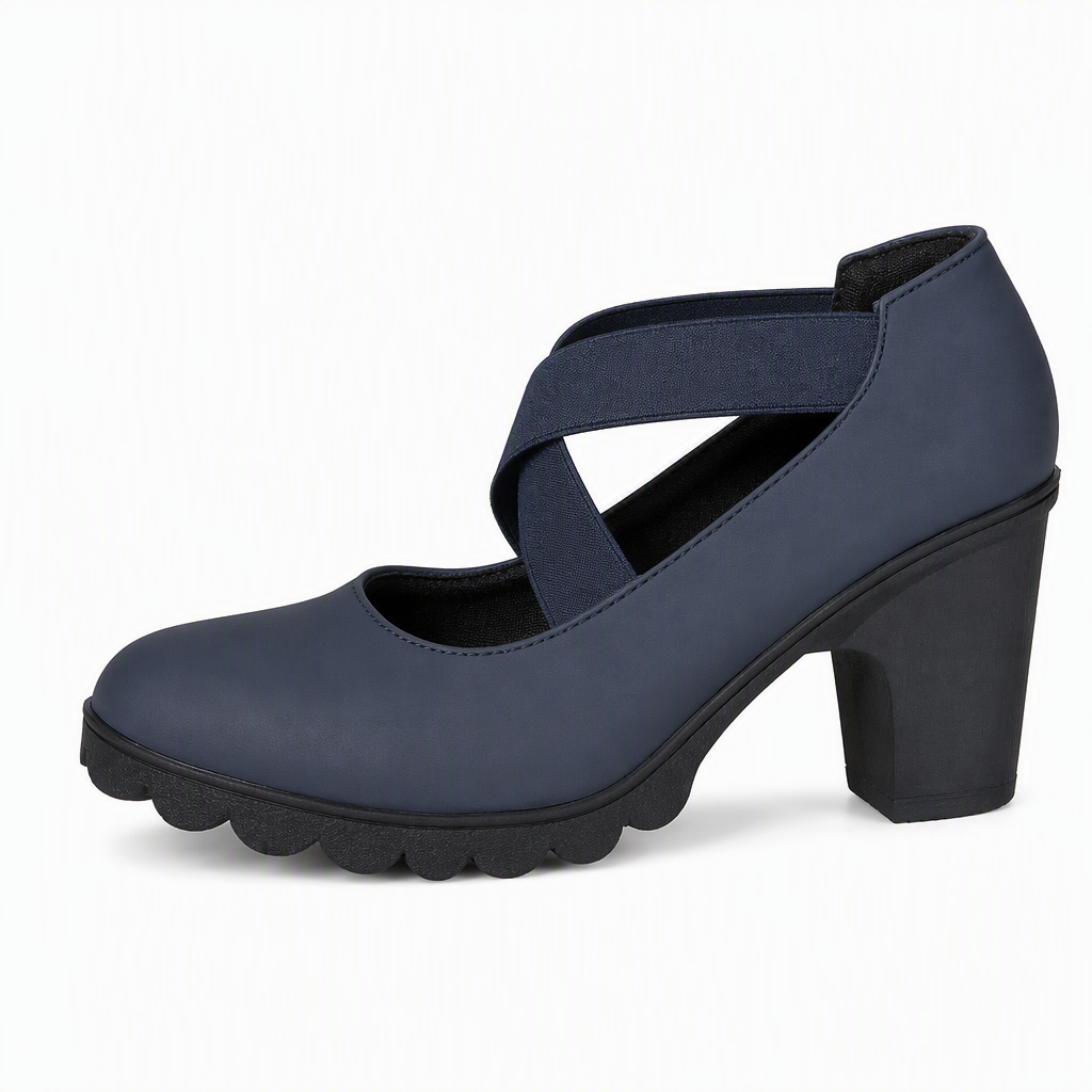 Charlotte Cross-Strap Mary Jane Platform Heels