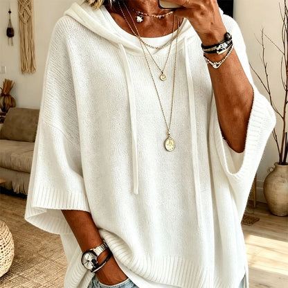 Madison Drawstring Hooded Knit Sweater