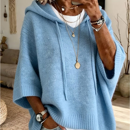 Madison Drawstring Hooded Knit Sweater